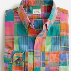 Jcrew Indian madras shirt sz small new with tags